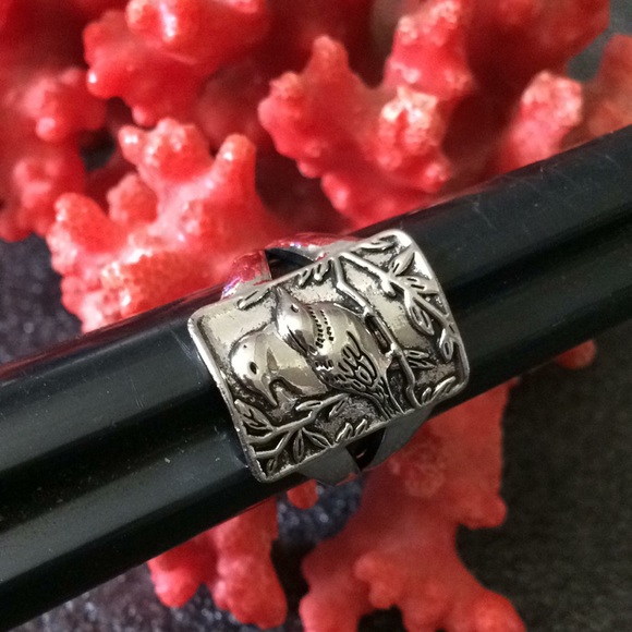 925 engraved birdsring - Picture 5 of 6